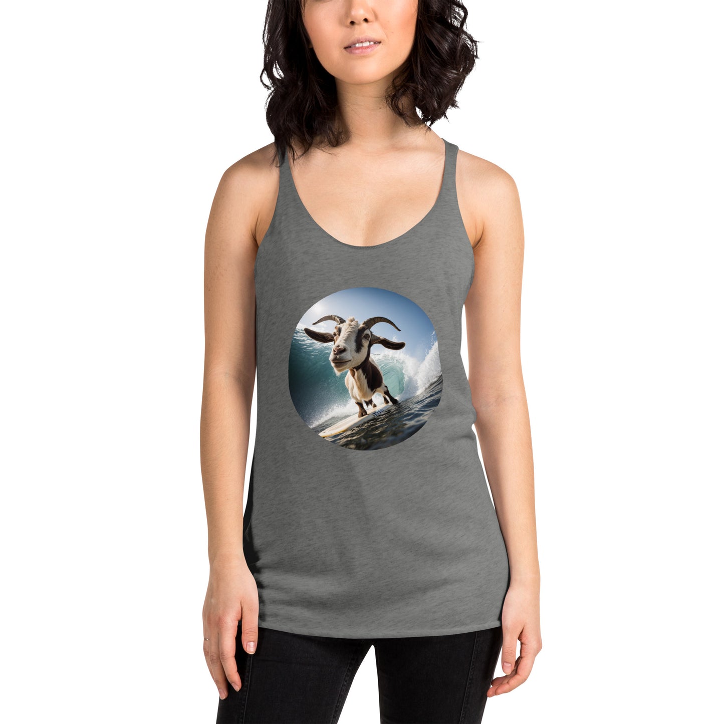 Surfing Goat Women's Racerback Tank