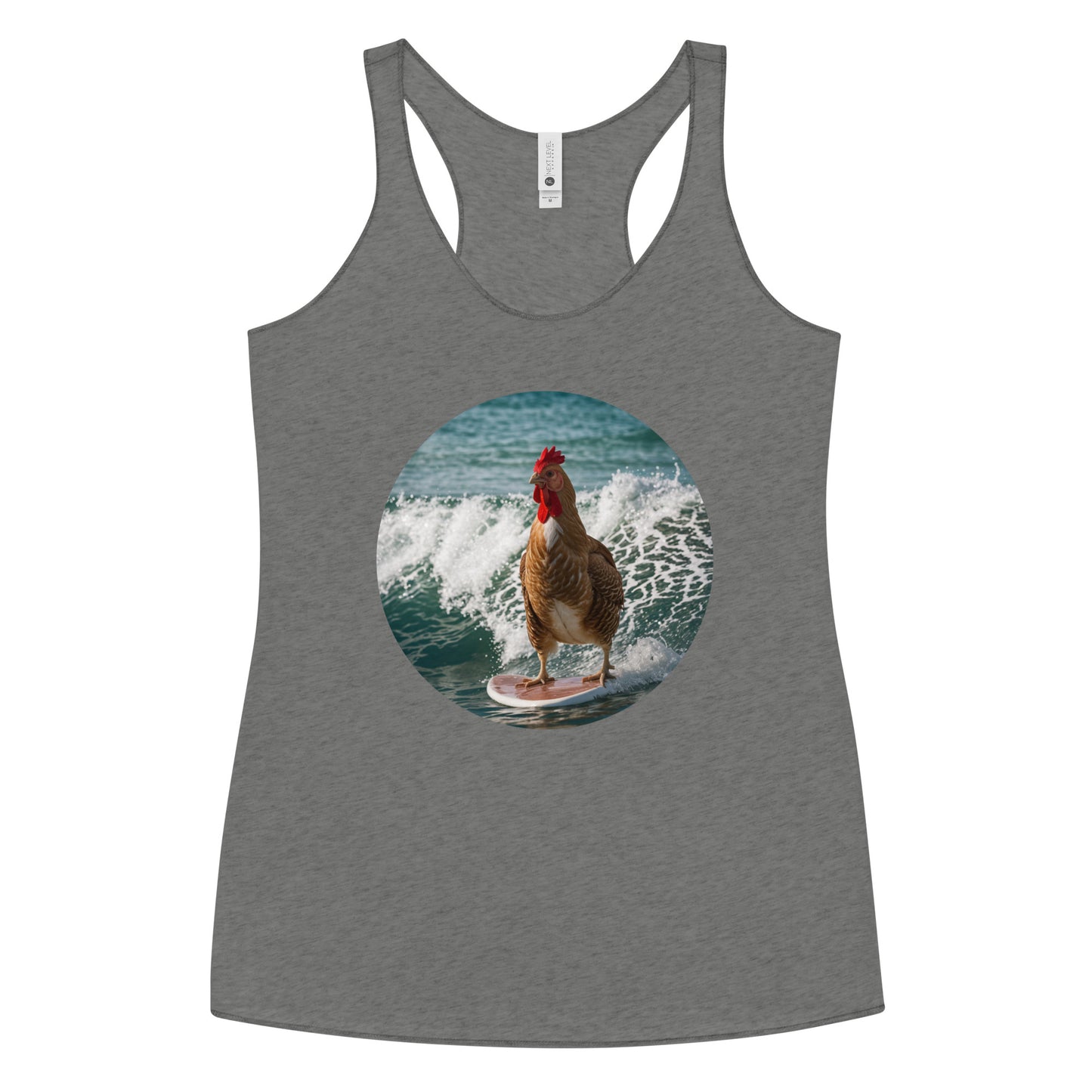 Surfing Chicken Women's Racerback Tank