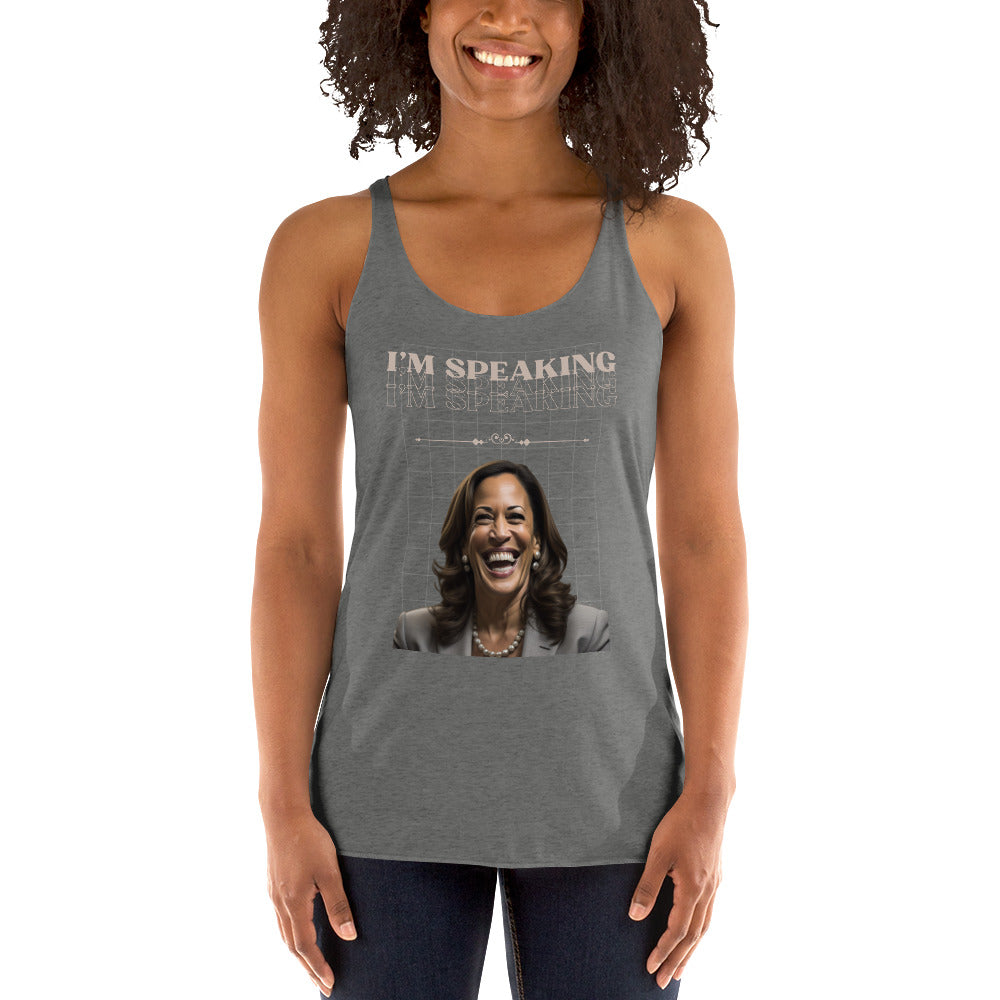 I'm Speaking Women's Racerback Tank