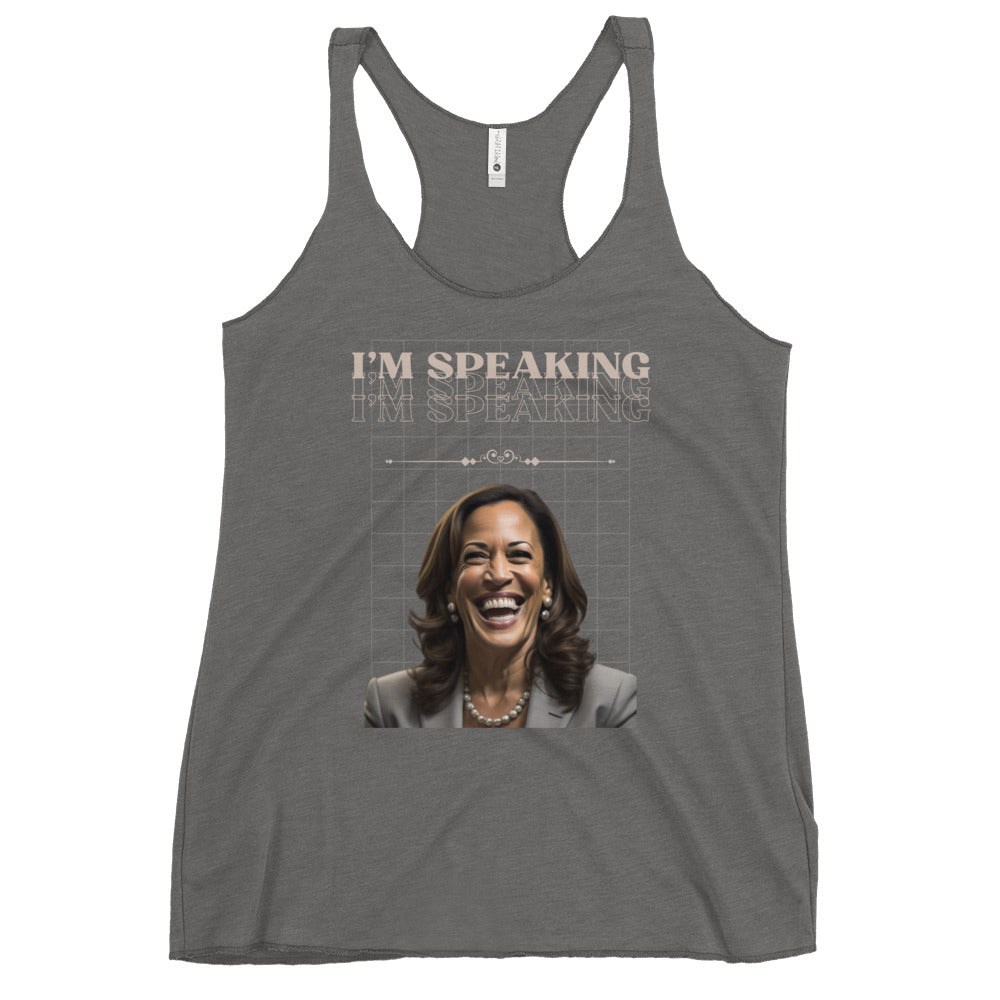 I'm Speaking Women's Racerback Tank