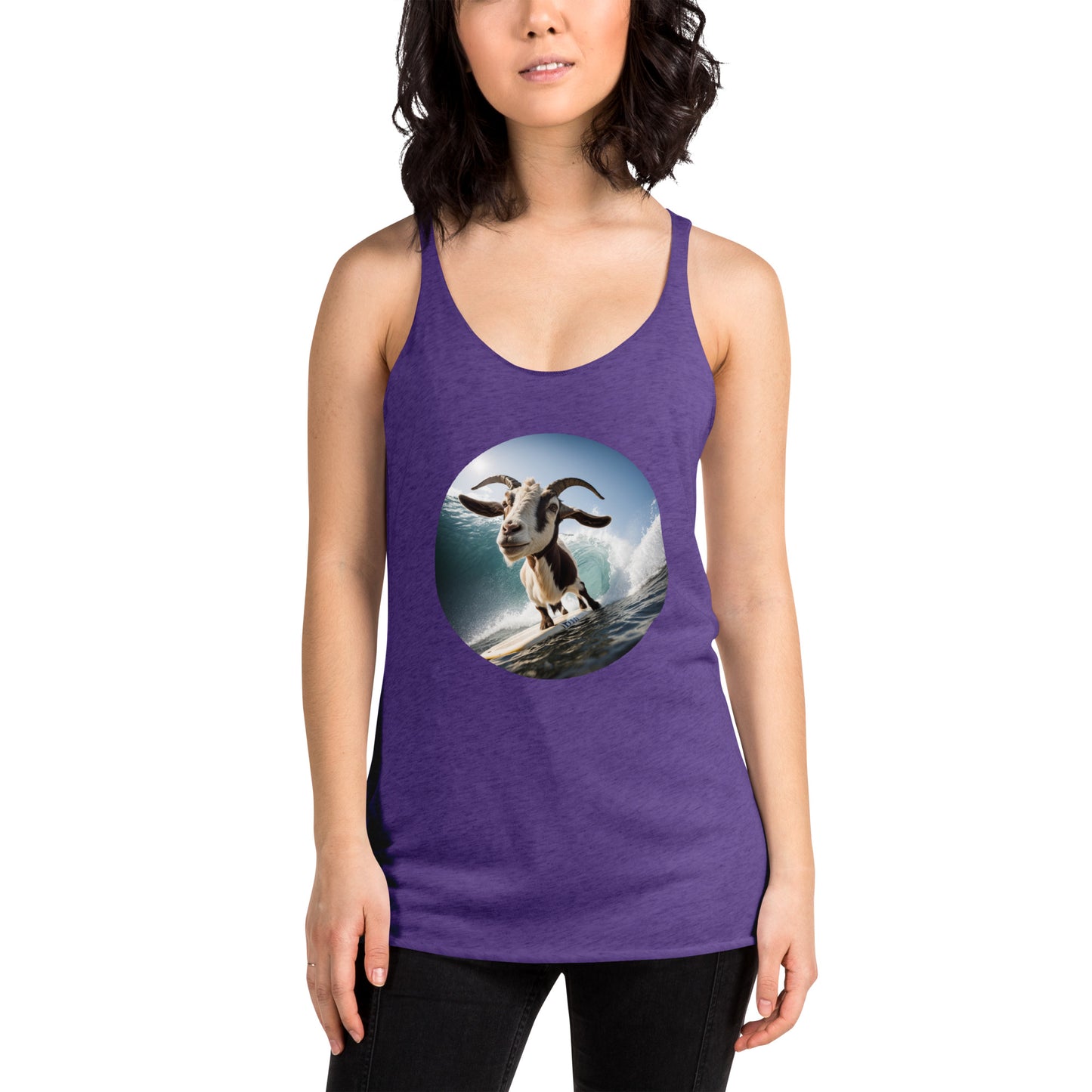 Surfing Goat Women's Racerback Tank