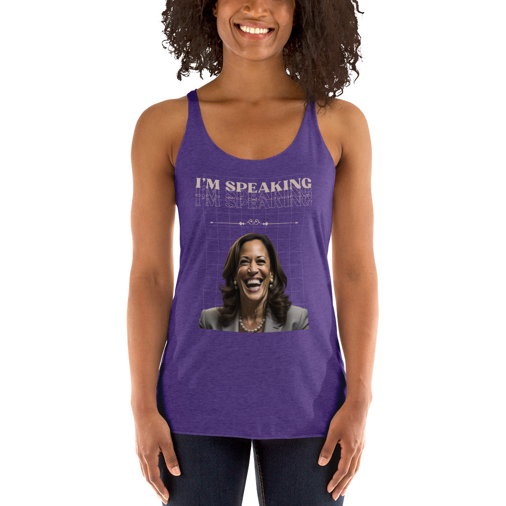 I'm Speaking Women's Racerback Tank