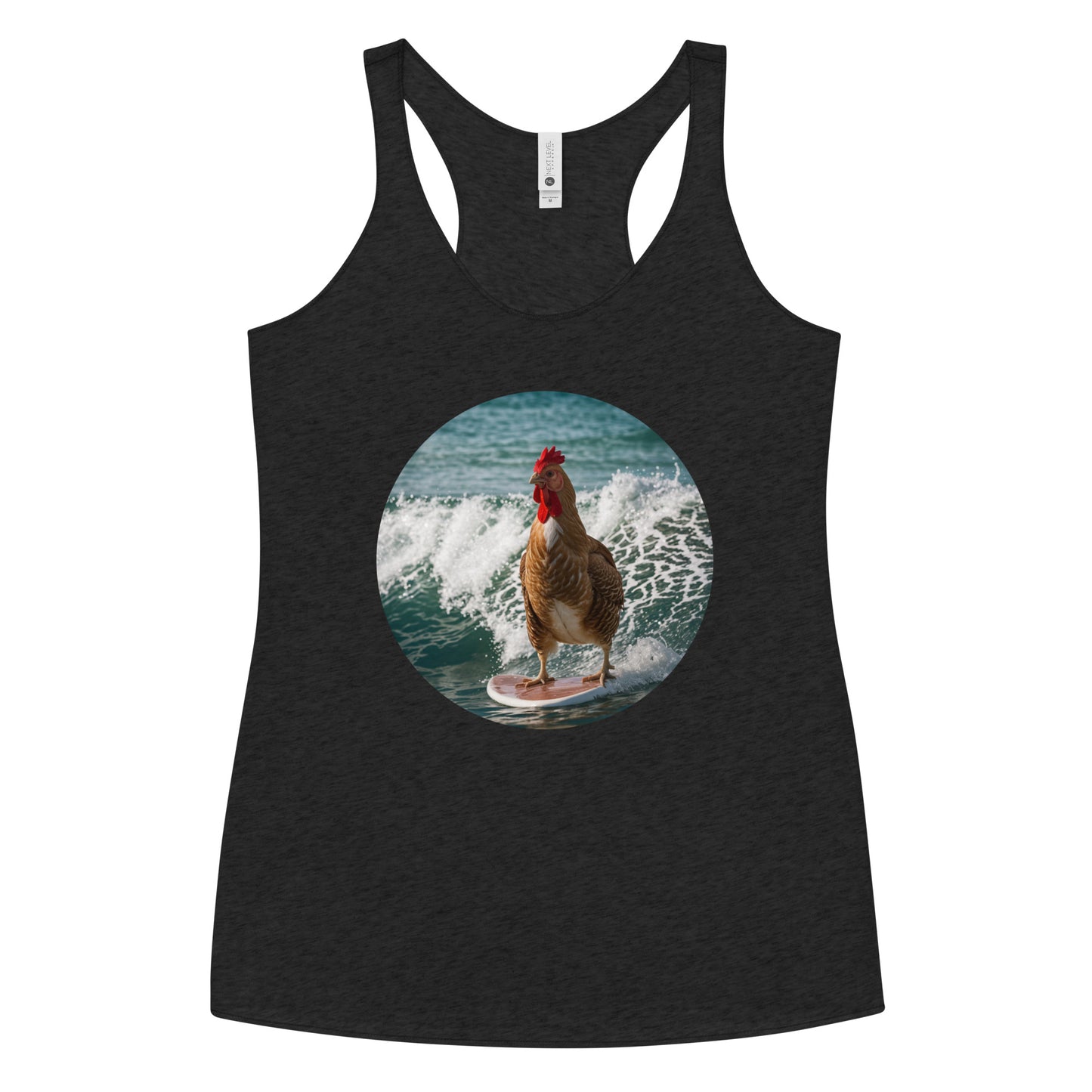 Surfing Chicken Women's Racerback Tank