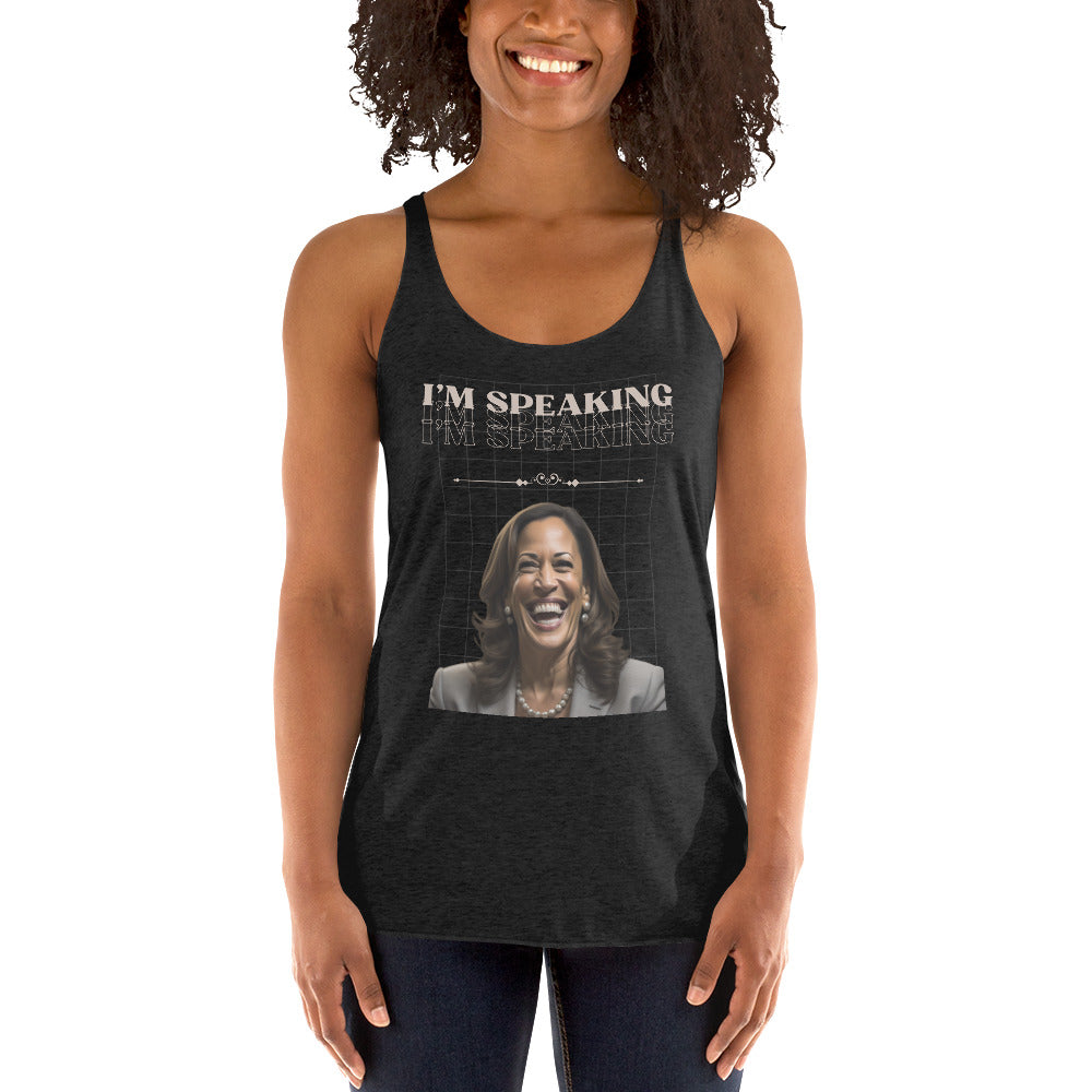 I'm Speaking Women's Racerback Tank