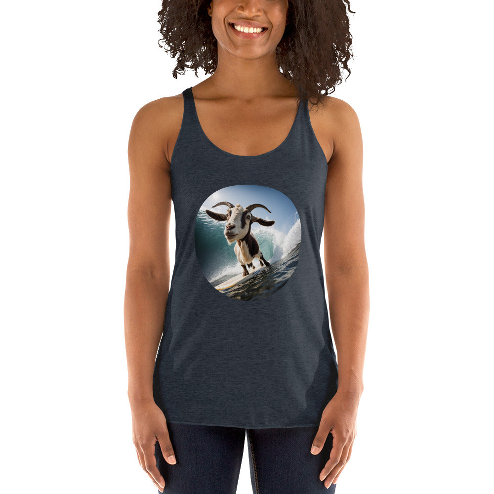 Surfing Goat Women's Racerback Tank