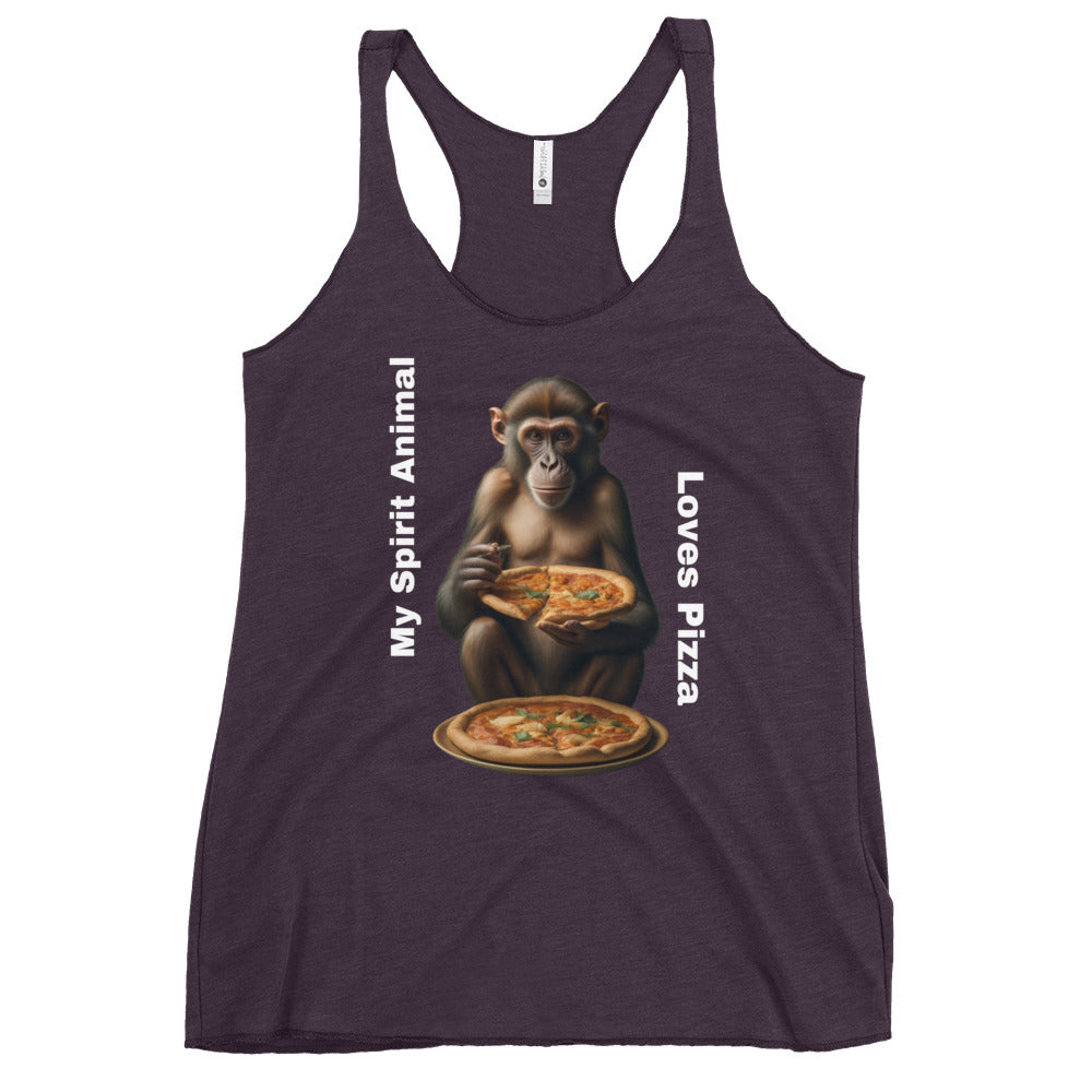 My Spirit Animal Loves Pizza Women's Racerback Tank