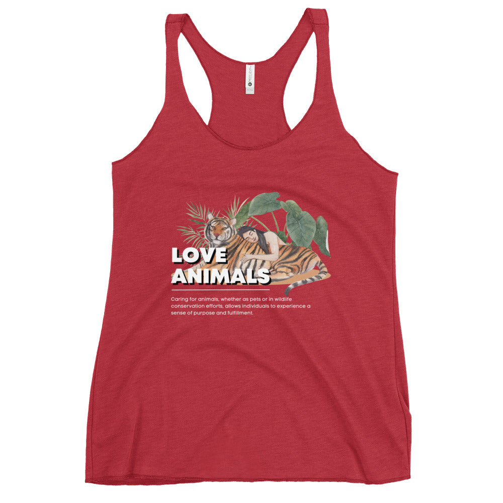 Women's Love Animals Racerback Tank