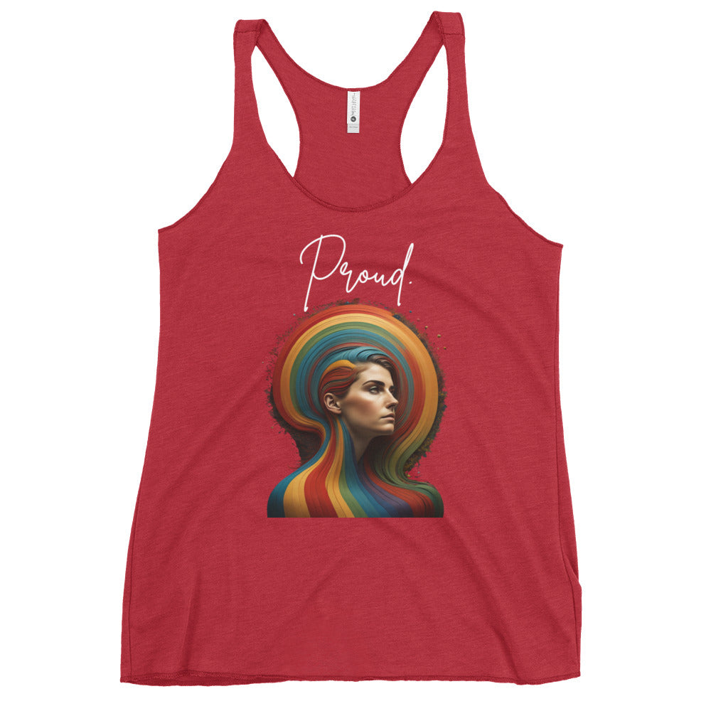 Women's Proud Vertical Racerback Tank