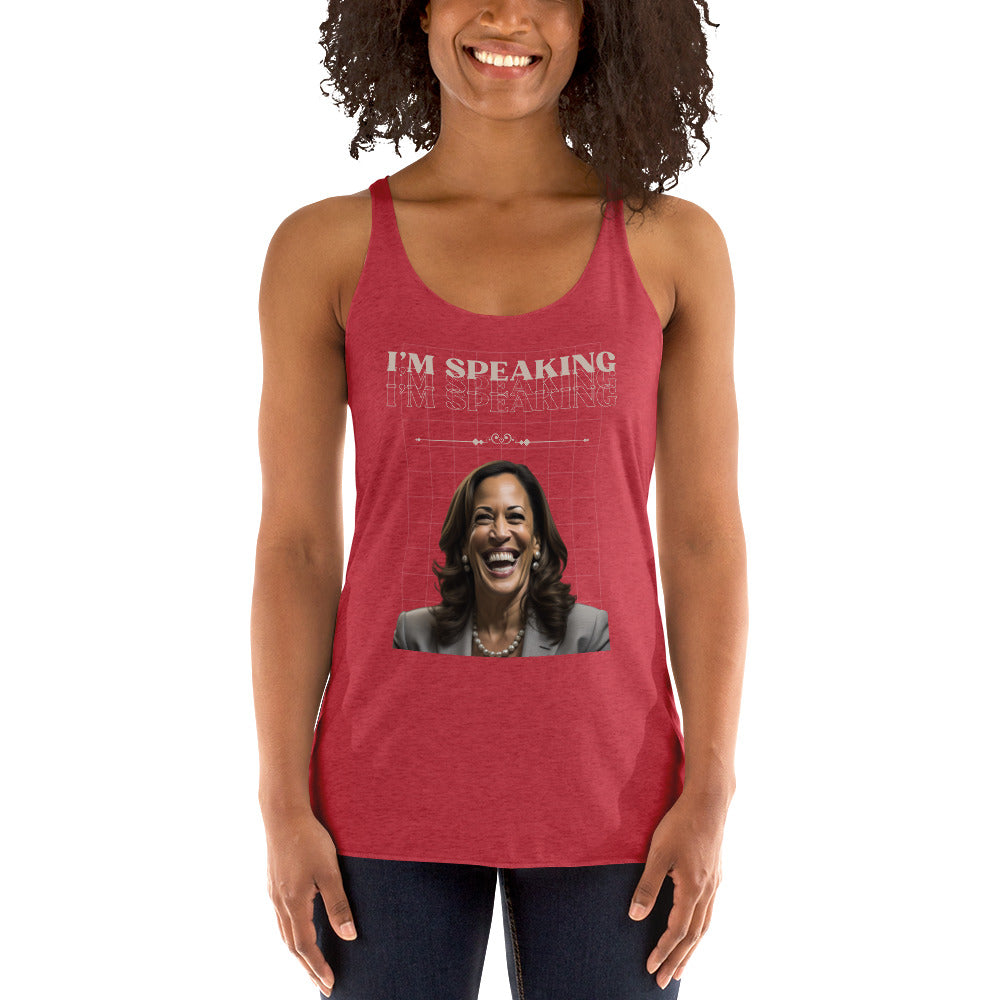 I'm Speaking Women's Racerback Tank