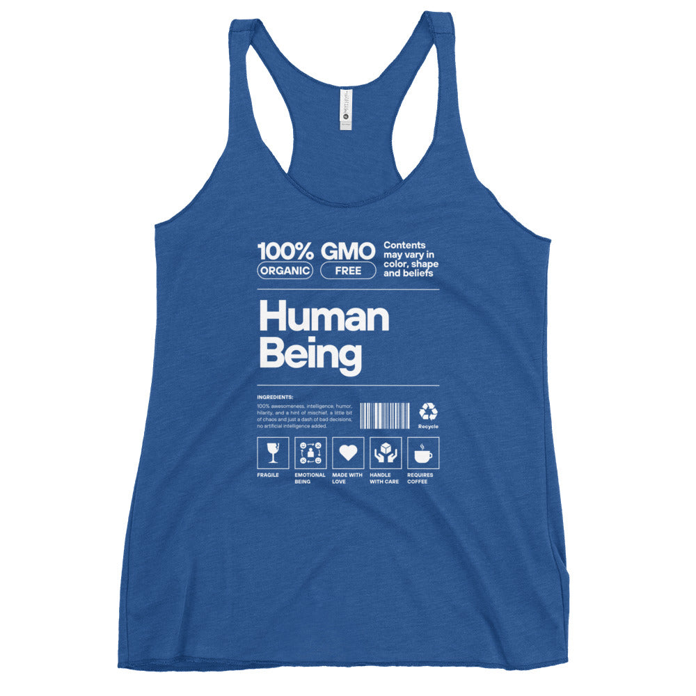 Women's Human Being Racerback Tank