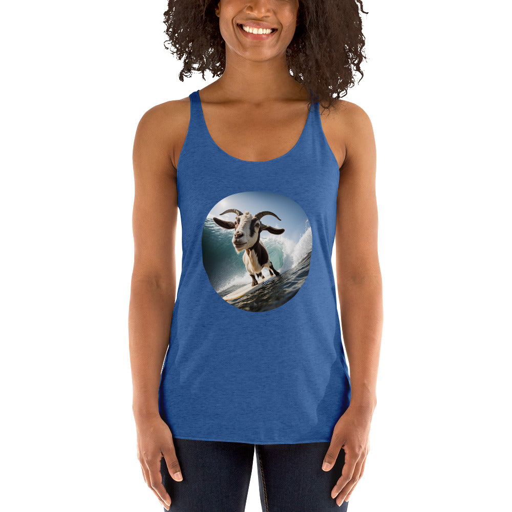 Surfing Goat Women's Racerback Tank