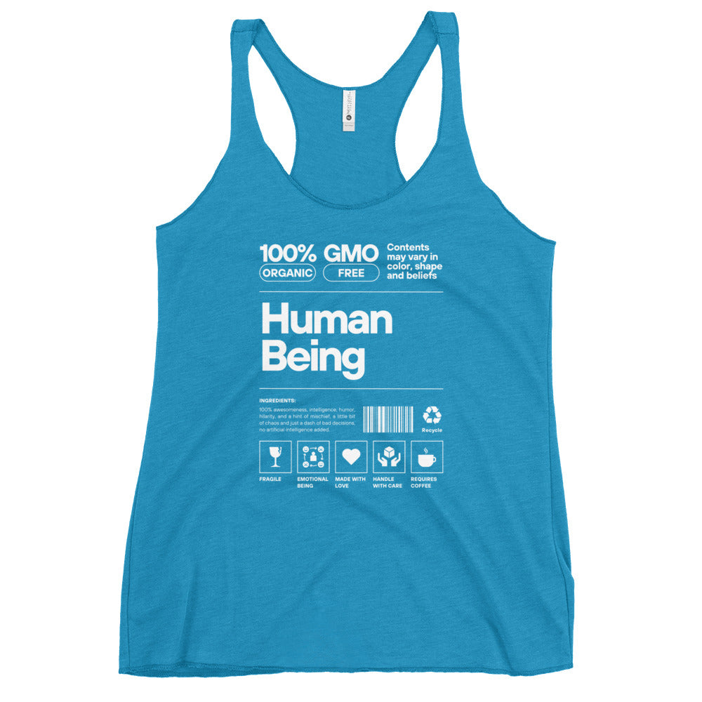 Women's Human Being Racerback Tank